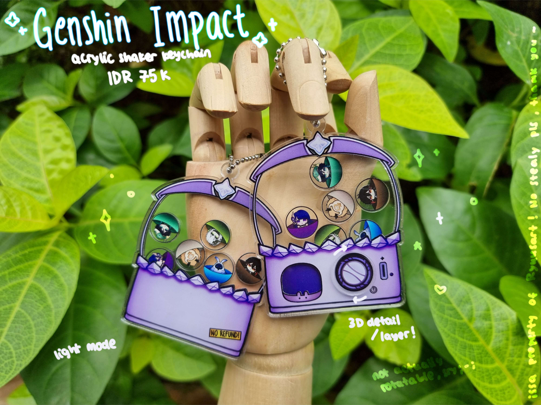 [Genshin Impact] Gacha Shaker Keychain - Archon(?)